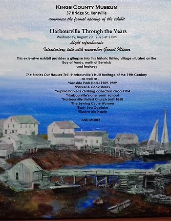 Poster for Exhibit Opening: Harbourville Through the Years