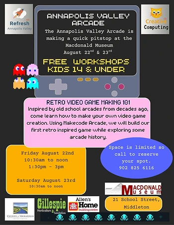 Poster for Retro Video Game Making 101 – Kid’s Workshop