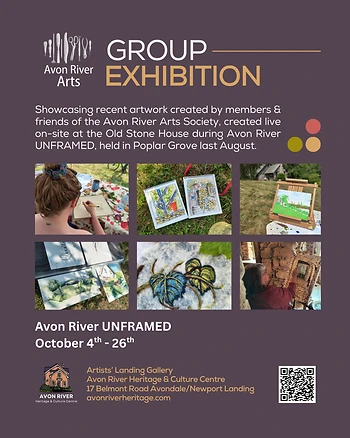 Poster for Avon River UNFRAMED Group Exhibition