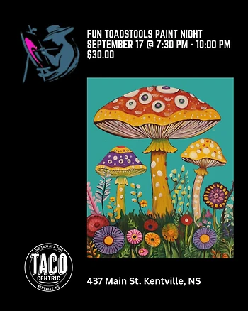 Poster for Paint Night - Fun Toadstools