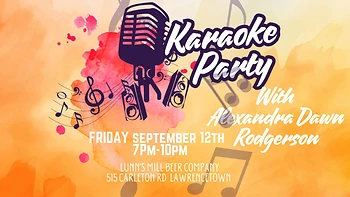 Poster for Karaoke with Alexandra Dawn Rodgerson