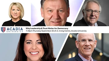 Poster for Leadership, Trust & Democracy