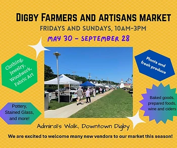Poster for Digby Farmers and Artisans Market