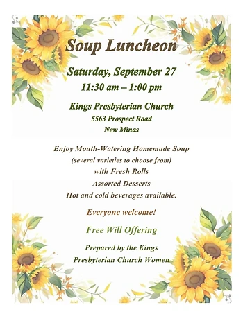 Poster for Soup Luncheon
