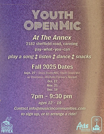 Poster for Youth Open Mic