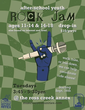 Poster for After School Youth Rock Jams
