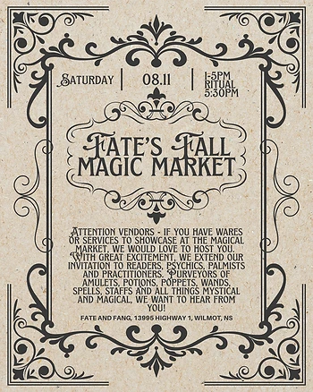 Poster for Fate's Fall Market & Fundraiser