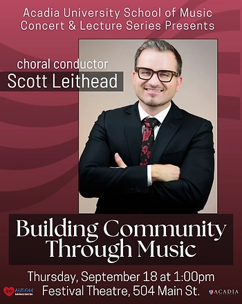 Poster for Scott Leithead, guest conductor