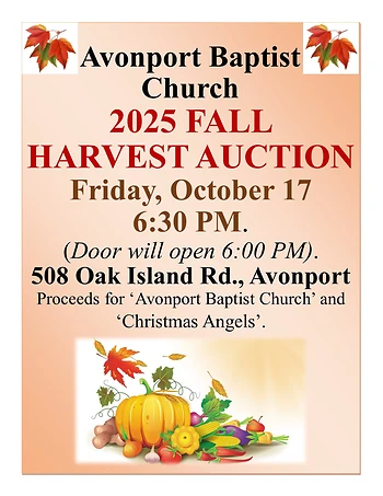 Poster for Fall Harvest Auction