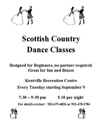 Poster for Beginners Scottish Country Dancing