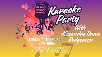 Poster for Karaoke with Alexandra Dawn Rodgerson