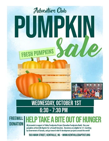 Poster for AC Kids Pumpkin Sale