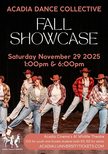 Poster for Acadia Dance Collective Fall Showcase