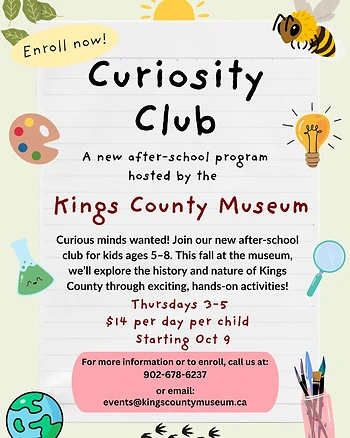 Poster for Curiosity Club After School