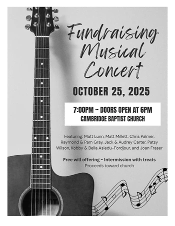 Poster for Fundraising Musical Concert