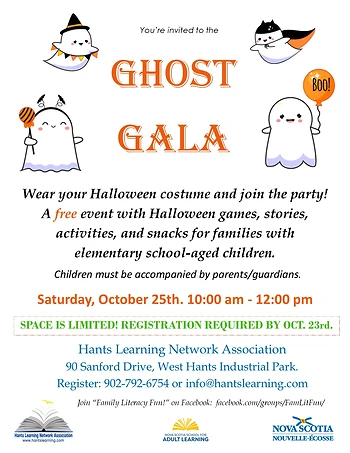 Poster for Ghost Gala Family Fun