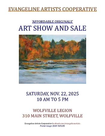 Poster for Evangeline Artists Cooperative Art Show and Sale