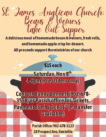 Poster for Beans & Wieners Supper