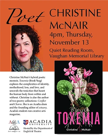 Poster for Christine McNair Author Reading