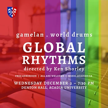 Poster for Gamelan and World Drumming Concert