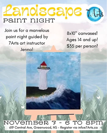 Poster for Landscape Paint Night