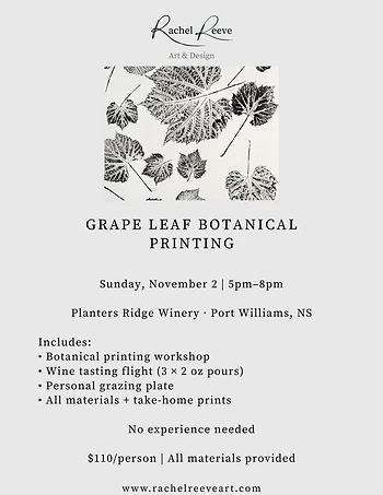 Poster for Grape Leaf Botanical Printing