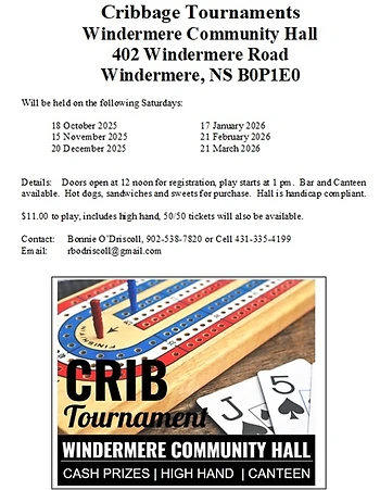 Poster for Crib Tournament