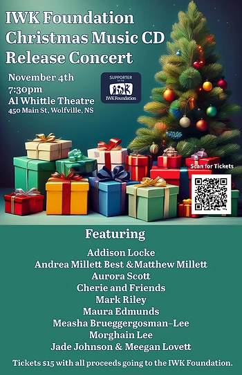 Poster for IWK Christmas Music CD Release