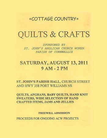 Poster for Country Cottage Quilt & Craft Sale
