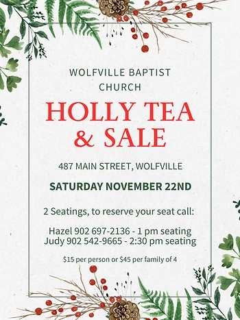 Poster for Holly Tea & Sale