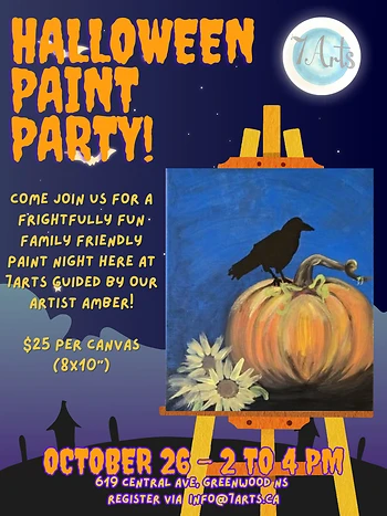 Poster for Halloween Paint Party