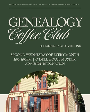 Poster for Genealogy Coffee Club
