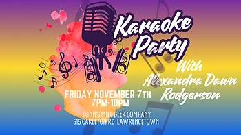 Poster for Karaoke with Alexandra Dawn Rodgerson