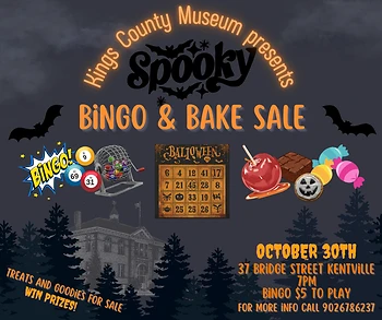 Poster for Spooky BINGO and BAKE Sale