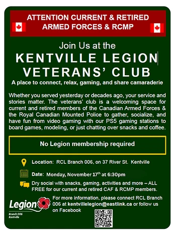 Poster for Veterans' Club