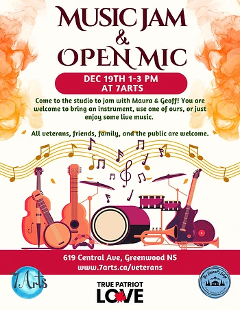 Poster for Music Jam and Open Mic