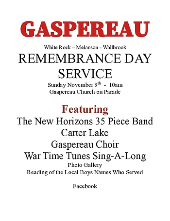 Poster for Special Remembrance Day Service