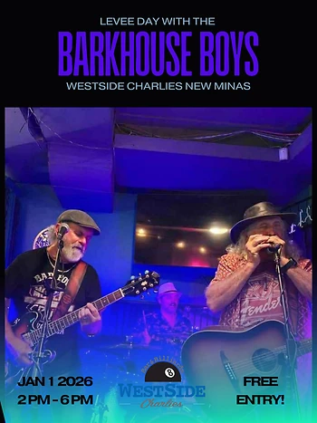 Poster for New Years Levee with Barkhouse Boyz