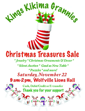 Poster for Christmas Treasures Sale Kikima Grannies