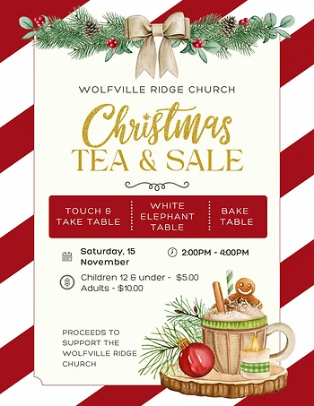 Poster for Christmas Tea & Sale