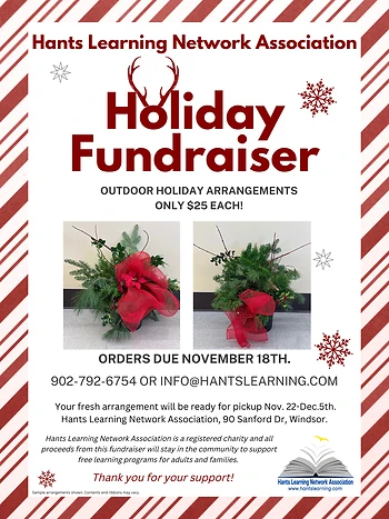 Poster for Holiday Arrangements Fundraiser
