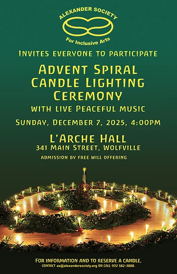 Poster for Advent Spiral Candle Lighting Ceremony