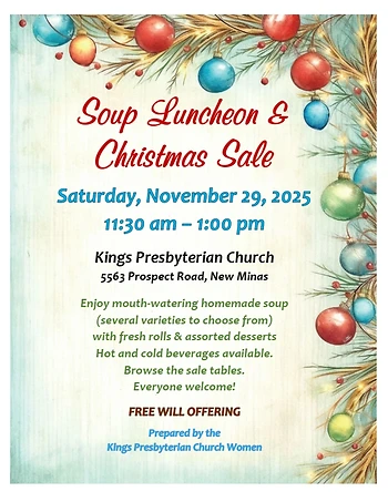 Poster for Soup Luncheon & Christmas Sale