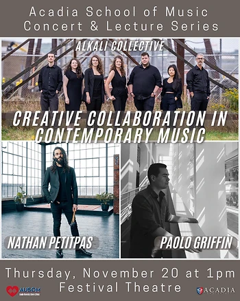 Poster for School of Music presents Alkali Collective