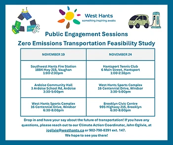 Poster for Zero Emissions Transportation Feasibility Study Engagement