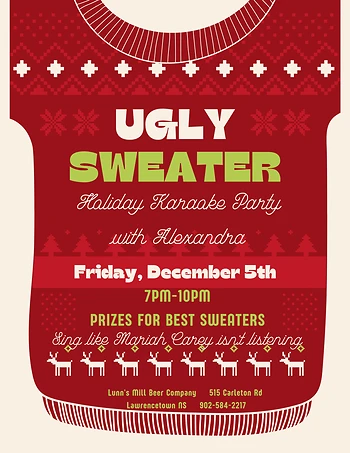 Poster for Ugly Sweater Karaoke Party