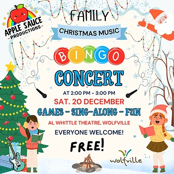 Poster for Family Christmas Music Bingo