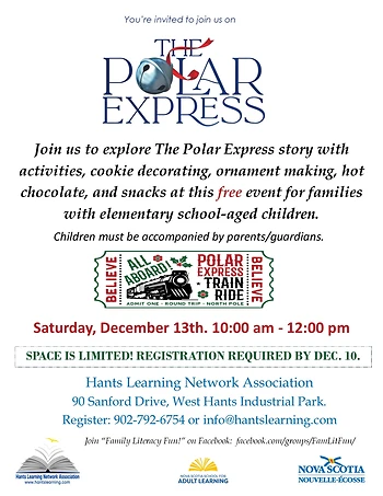 Poster for Polar Express Family Party