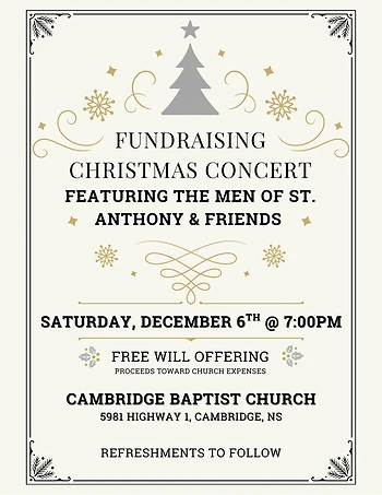Poster for Fundraising Christmas Concert