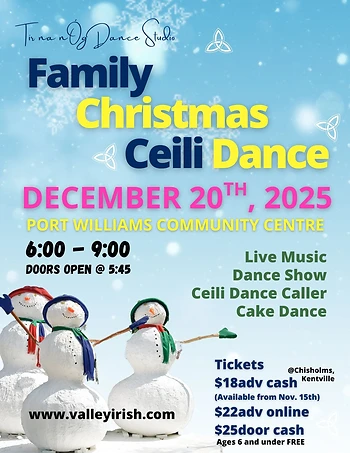 Poster for Family Christmas Ceili Dance